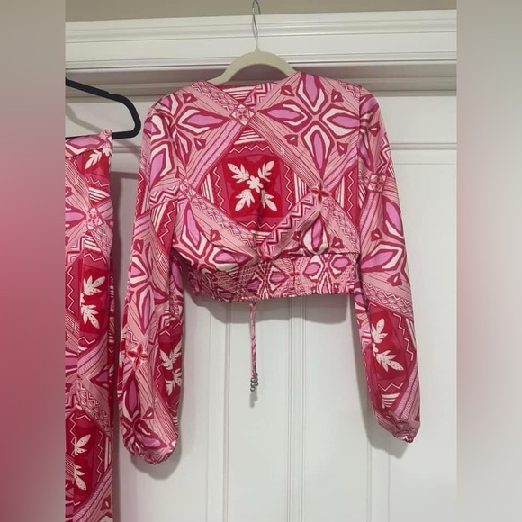 ❌SOLD❌Caroline Constas two piece set NWT size small. Wide leg. Barbie pink - Picture 4 of 4